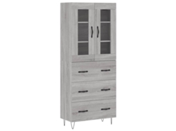 Armário alto erivados de madeira VIDAXL sonoma cinza (69,5x34x180 cm)