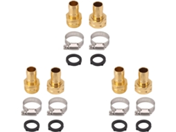 Kit De Reparo Mangueira Jardim Com 3 Conectores E Braçadeiras Para