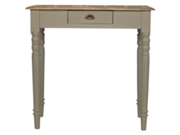 Escrivaninha Em Madeira Maciça Pintada À Mão, 1 Gaveta, Cinza ARTISAN FURNITURE EST 1995 TM