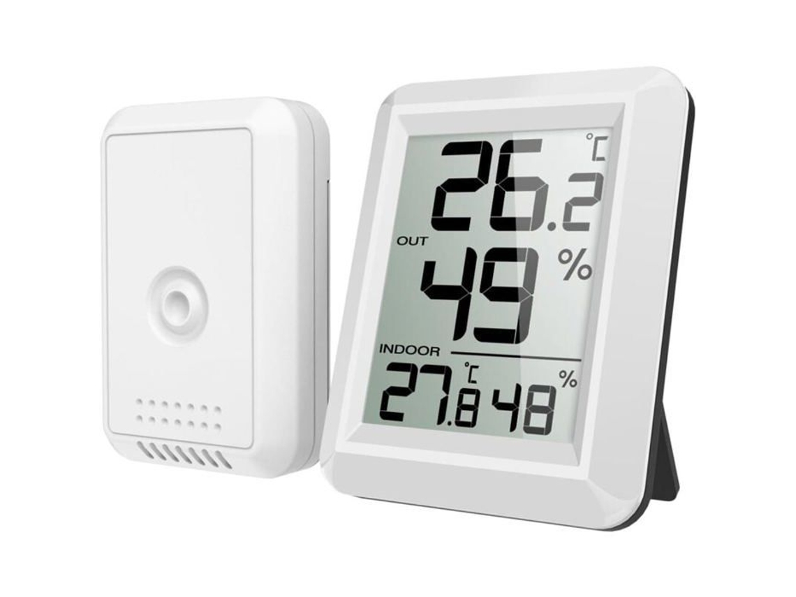 Termômetro Conectado Para Ambientes Internos E Externos, Sensor Sem Fio, Higrômetro Digital Com Amplo Visor Lcd.-aquaforge