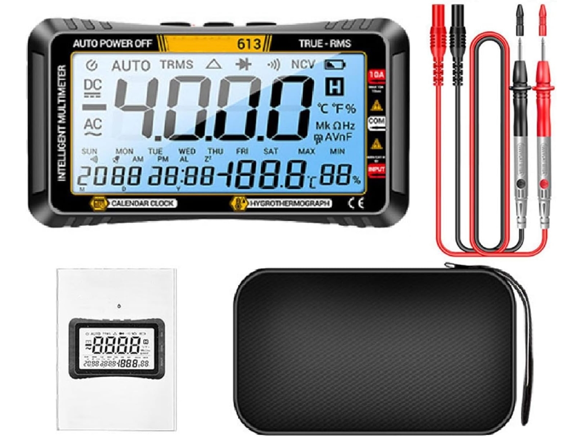 Multímetro Digital Nbgrvb 613 Com Visor Grande E Função De Comutação 3 Em 1