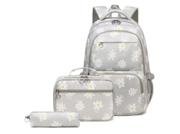 Mochila Escolar com Lancheira e Estojo CUICH Grande Capacidade