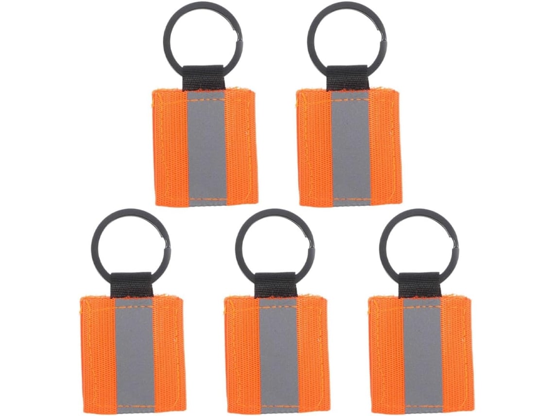 Conjunto De 5 Chaveiros Refletivos De Nylon