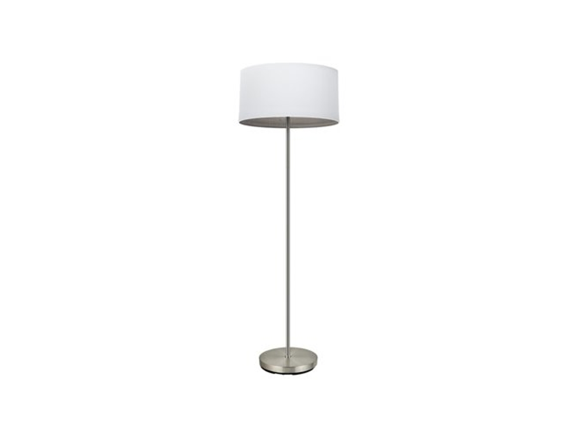 Tatiana Pé de Sala 1Xe27 Níquel/Madeira Branca Cinza 162X40X40 Cm FABRILAMP