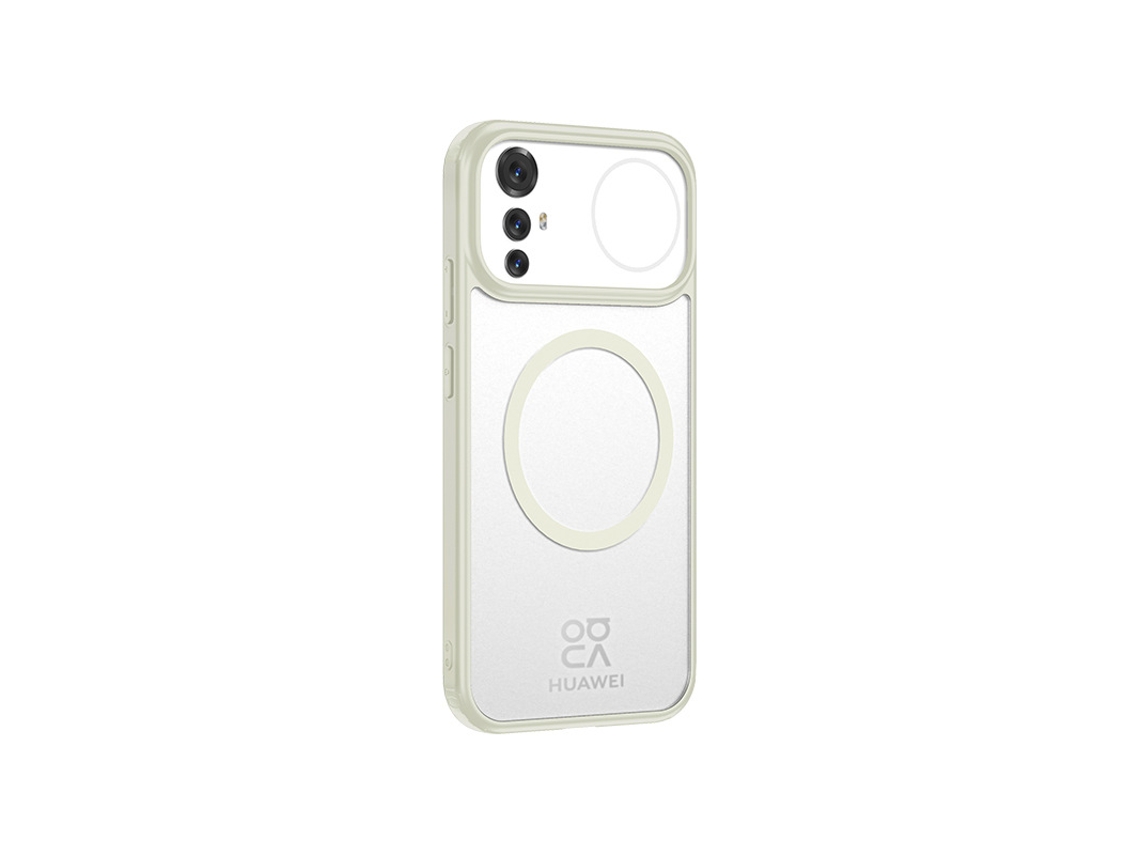 Capa Magnética Para Celular Huawei, Transparente, E Acabamento Fosco.fecho Magnético Off-white, Nova 14 Active Edition