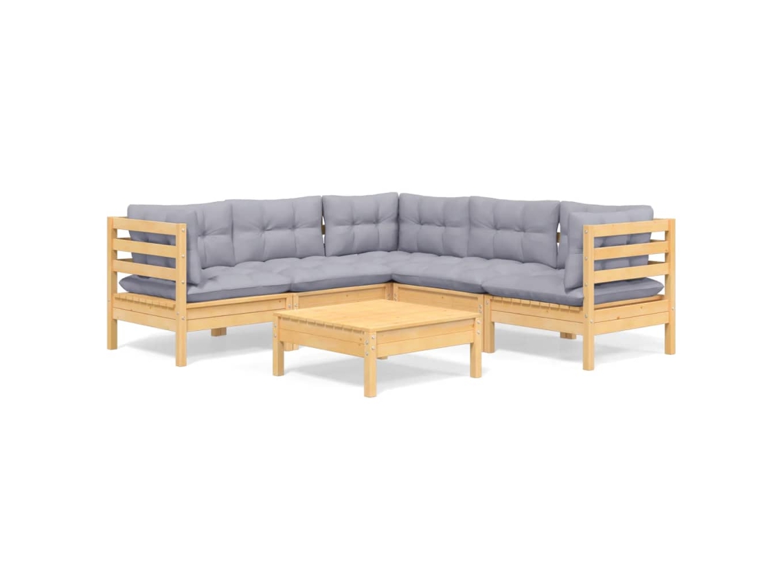 Garden Lounge Set, Garden Lounge Sets Vidaxl Cinzeto Madeira De Pinho (n/a)