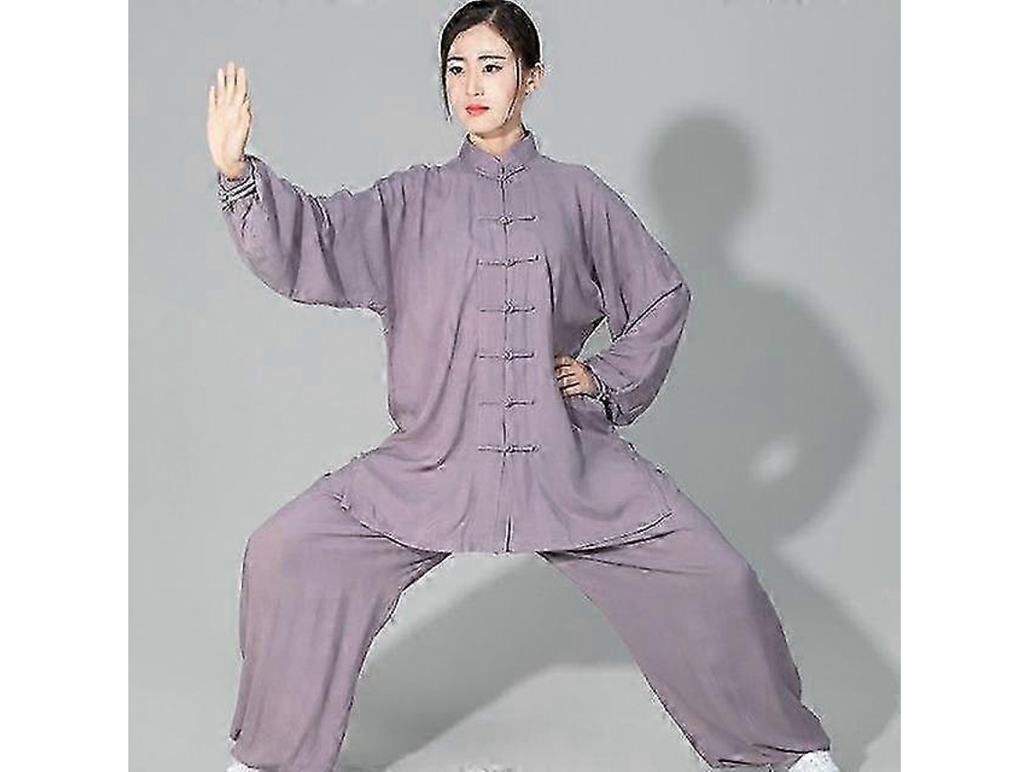 Uniforme De Artes Marciais Tai Chi Kung Fu Wushu Em Algodão Macio Com Jaqueta E Calça Wing Chun Cinza. Brilvibera