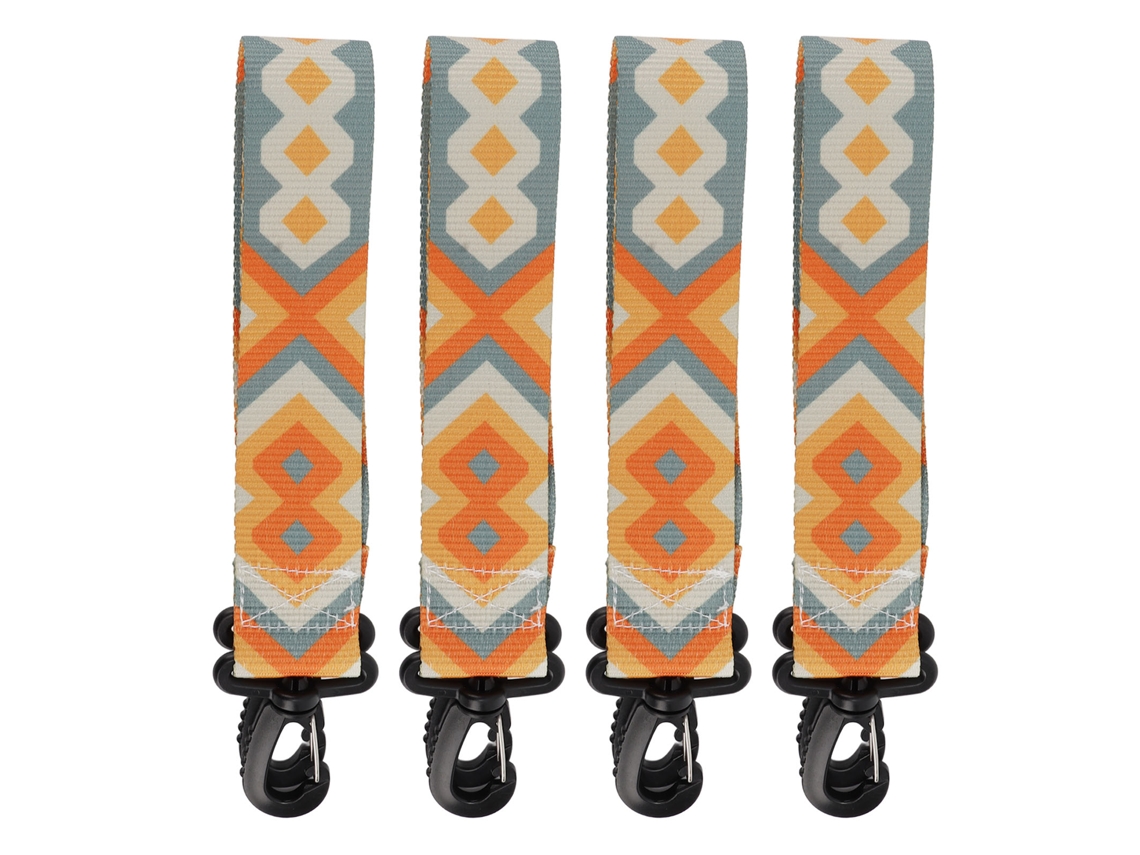 4pcs Correia Transportadora Universal Reforçada para Botas de Esqui e Snowboard, Amarela e Azul, 28.7in
