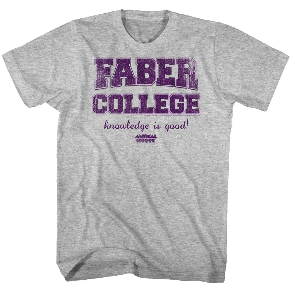 Unisex Adult T-shirt Rockinstone Animal House Movie Purp Heather Gray Sizem
