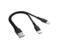 Laxiscreed Cabo De Carregamento 2 Em 1 Type-c, Carregamento Rápido, 0,5m, Branco, Compatível Com Android