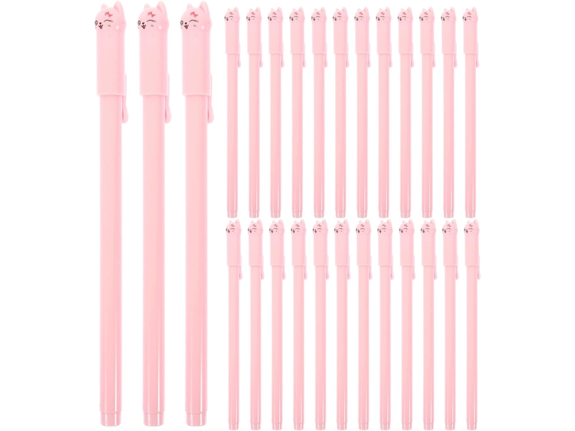 Conjunto De 50 Canetas Em Gel Com Estampa Gatinhos Kawaii Da