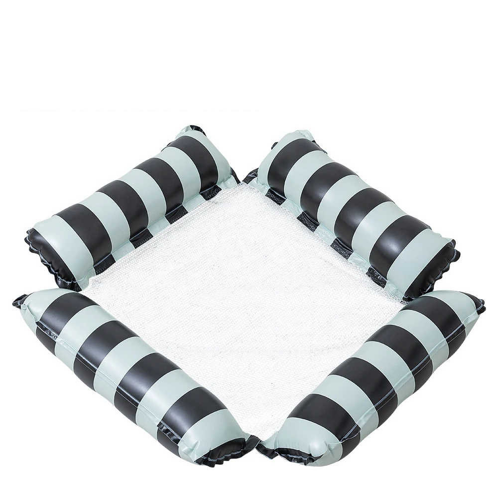 (preto) Colchão Inflável Flutuante Para Piscina, Colchão De Natação Para Adultos, Rede Aquática, Boia, Acessórios Para Natação