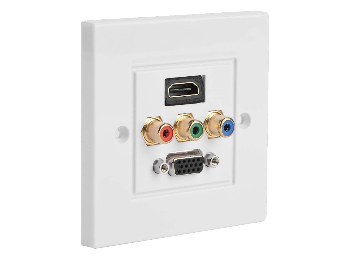 Tomada De Vídeo Integrada Hdmi Vga Para Parede Multimídia 3 Em 1 Para Cabeamento De Engenharia Gokoco