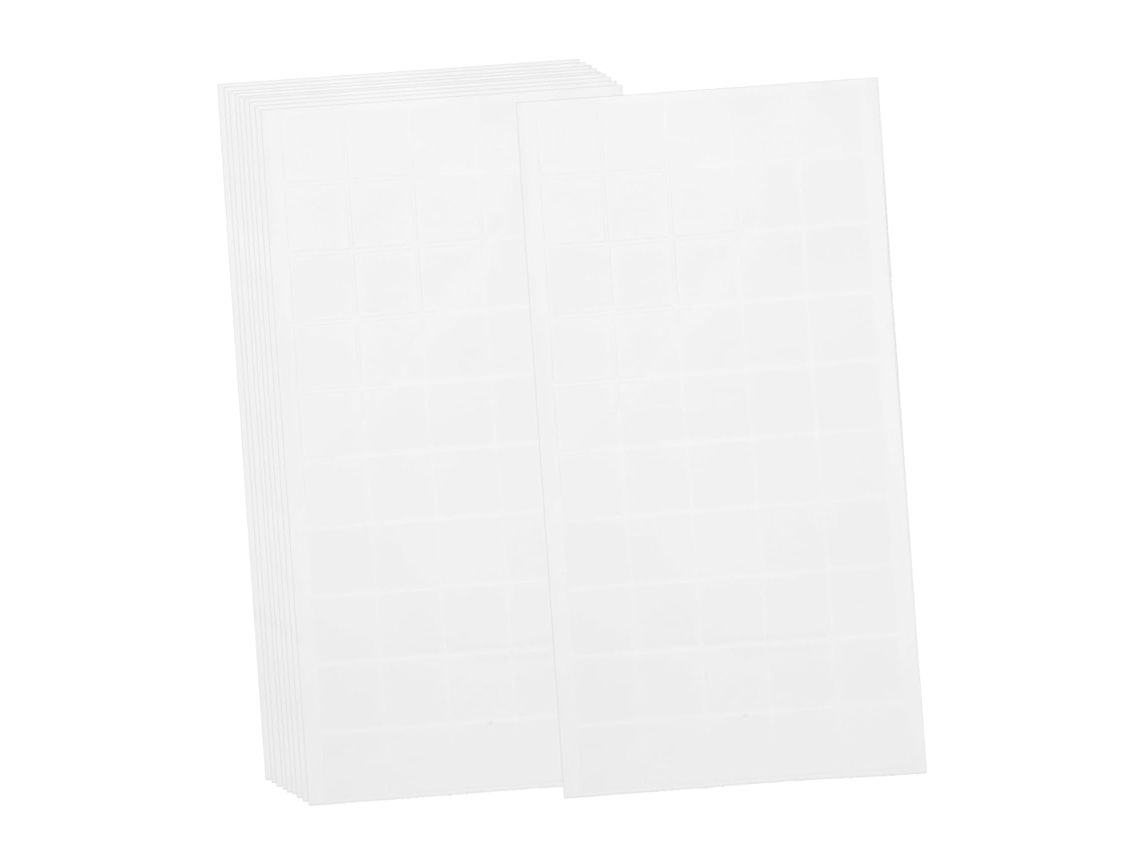 100 Peças De Adesivos Duplos Transparentes Para Artesanato E