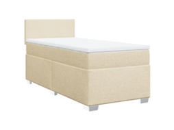 Cama com Molas/colchão 90x200 Cm Tecido Cor Crème MAISON EXCLUSIVE