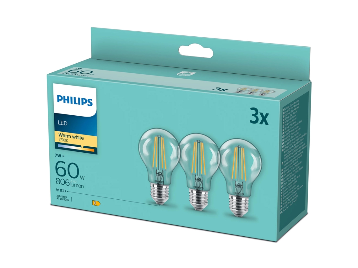 Luz Led Subaquática, 3 Unidades, Base E27, 60w, 806lm, Para Ambientes Húmidos E Uso Decorativo