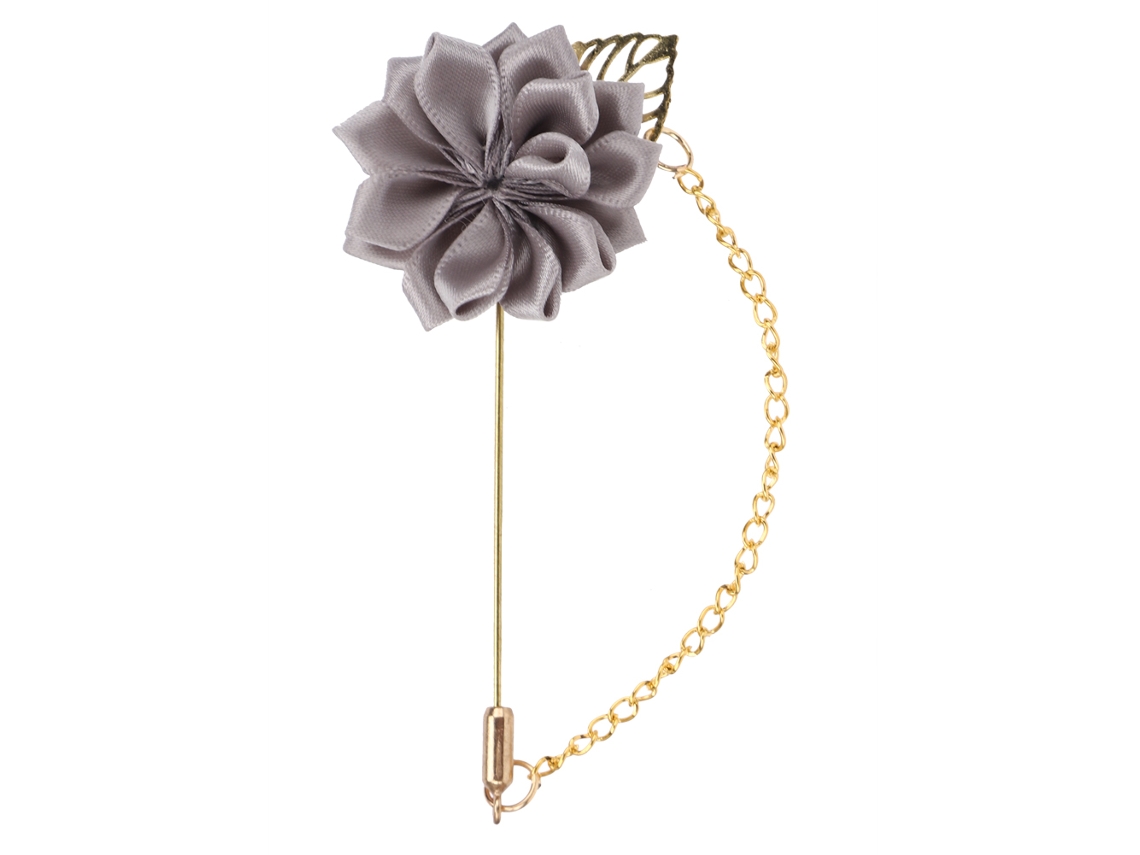 Broche (feito À Mão, Com Corrente De Rosa Com Folhas) Eoocoo