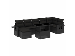Garden Sofa Set, Garden Sofa Sets Vidaxl Preto Rattan / Vime (n/a)
