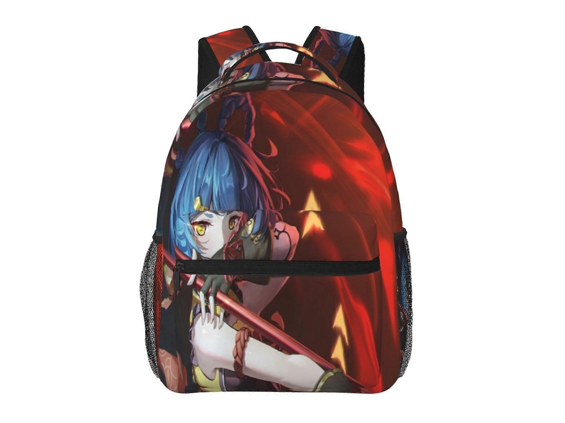 Mochila Estudantil Genshin Impact J294, Leve E Durável, À Prova Dágua E Com Alça De Ombro Ajustável. Olysi Shop