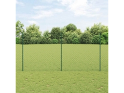 Vidaxl Cerca De Elos Com Poste 10 X 1,6 M Aço Revestido De Pvc Verde