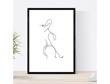 Póster NACNIC Desenhos e Esboços de Uma Linha (A4)