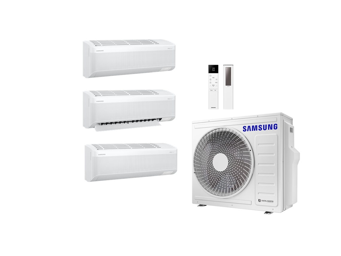 Ar Condicionado Comfort Pack SAMSUNG FJM UE AJ068TXJ2KG + 2 UI AR60F09C1AWN + 1 UI AR60F12C1AWN (15 + 15 + 20 m² + 9000+9000+1200 BTU - Branco)