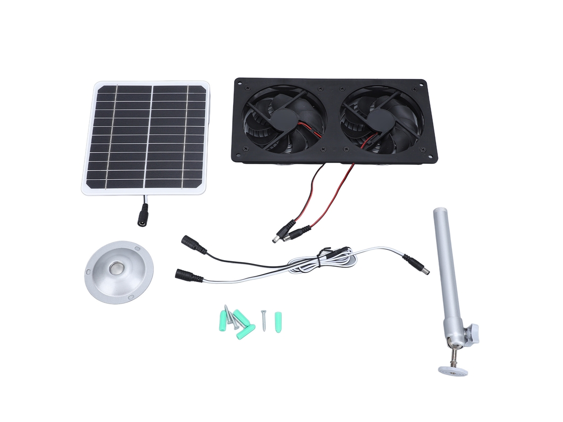 Kit de Ventilador Solar 20w com Painéis PRATO