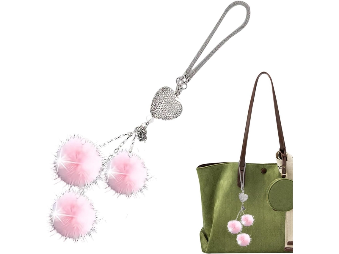 Decoração de coração para carro - Decoração de coração com pompom