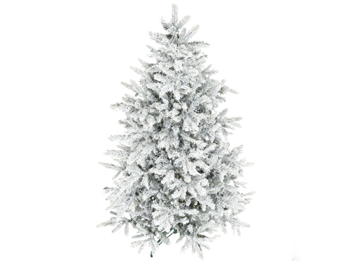 Árvore De Natal De 180 Cm De Altura Coberta De Neve Com Galhos Realistas E Base De Metal Dobrável.