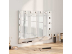 Vidaxl Espelho De Maquiagem Led Branco 58 X 10 X 47 Cm Vidro E Aço