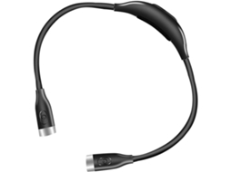 Luminária De Leitura Pescoço Leve Com Bateria 600mah, Corpo Em Plástico Preto Flexível Com Rotação De 360 Graus, Ideal