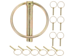 Kit Com 16 Pinos De Segurança De Ferro Zincado De 10x50 Mm Com Argola.