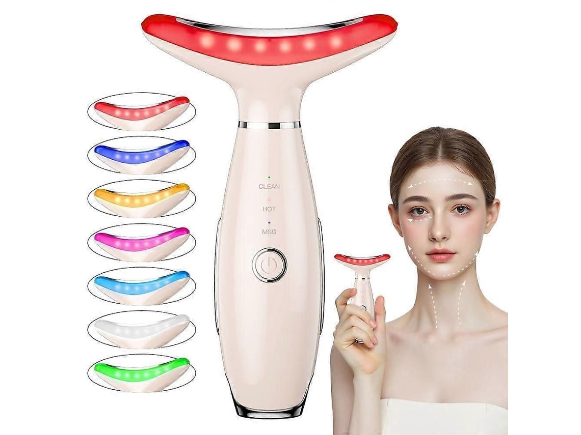 Massageador Facial Nude, Ferramenta de Contorno com 3 Modos, Vibratório para Rosto e Pescoço. GOKOCO