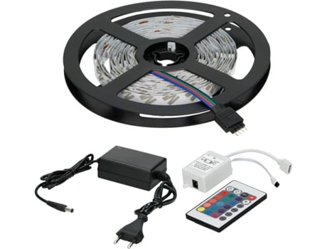 Fita LED  RGB (360 lm/m - Plástico - Branco)