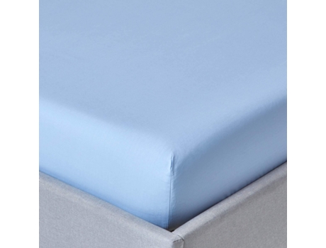Homescapes Blue Egyptian Cotton Deep Fitted Sheet 200 Tc, 180 X 200 Cm
