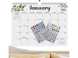 Calendário De Parede 2025- 2026, Decorativo Para Pendurar- Planejador De De 18 Meses Uso Doméstico, Escolar E