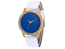 Reloj De Pulsera De Cuarzo Unisex Estilo Minimalista Moda Zhoulianfa Blanco