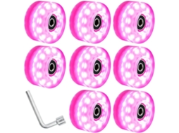 Rodas de Patins com Chave, Luzes Externas de Alta Visibilidade, Seis Luzes Duplas. SFUSHOS