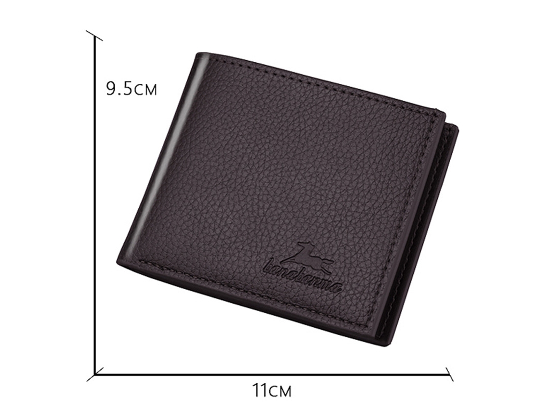 Carteira de Couro para Homem, Landscape Format Preto STELASPLEN