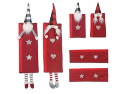 Conjunto de 6 peças de decoração natalícia para floresta de Natal com linho LAXISCREED