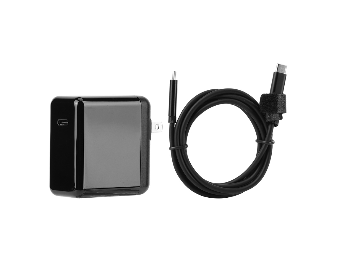 Adaptador De Energia Pd45w Com Material Incombustível E Cabo De Dados Typec Para Typec