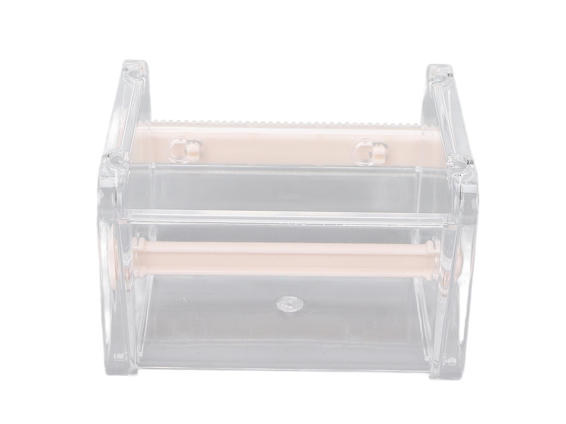 Dispensador Transparente De Múltiplas Fitas Adesivas Com Suporte Rolo Visível Para Uso Doméstico, No Escritório E Na Escola, Cor Bege.