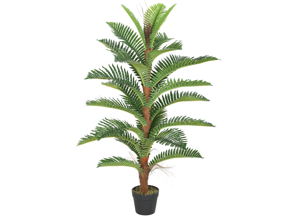 Palmeira Artificial 120 Cm, 24 Folhas Peva, Vaso, Decorativa, Verde, SINI TECH STORE