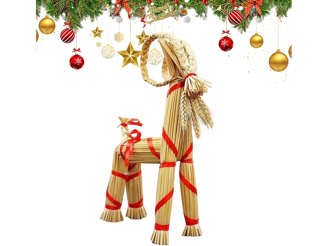 Cabra De Palha Para Enfeites Decorativos De Natal Escandinavo |