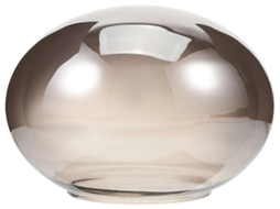 Lurelia Globo De Abajur, Para Luminária Pendente, Em Vidro, Cinza, 15x15x15 Cm