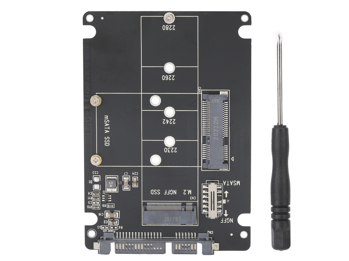 Adaptador M.2 Ngff/msata Para Sata 3.0 Placa Leitor Conversor De Ssd Equipamento De Computador