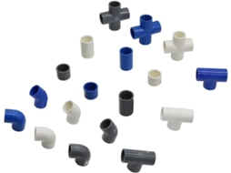 Conector de Reparo Tubos PVC, Conexões Alimentação, Braçadeira Cruzada Três Vias, Diâmetro Igual | S/MARCA