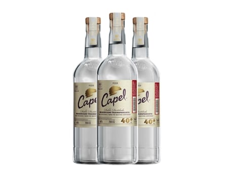 Aguardente Pisco CAPEL Doble Destilado (0.7 L - 3 Unidades)
