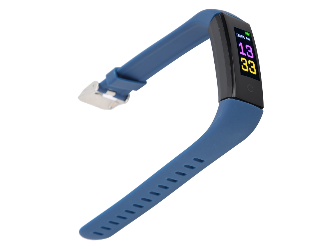 Business pulseira Esportiva Inteligente Smartband Relógio Fitness Pedometer Monitor de Saúde Carregamento Usb Azul Ip67