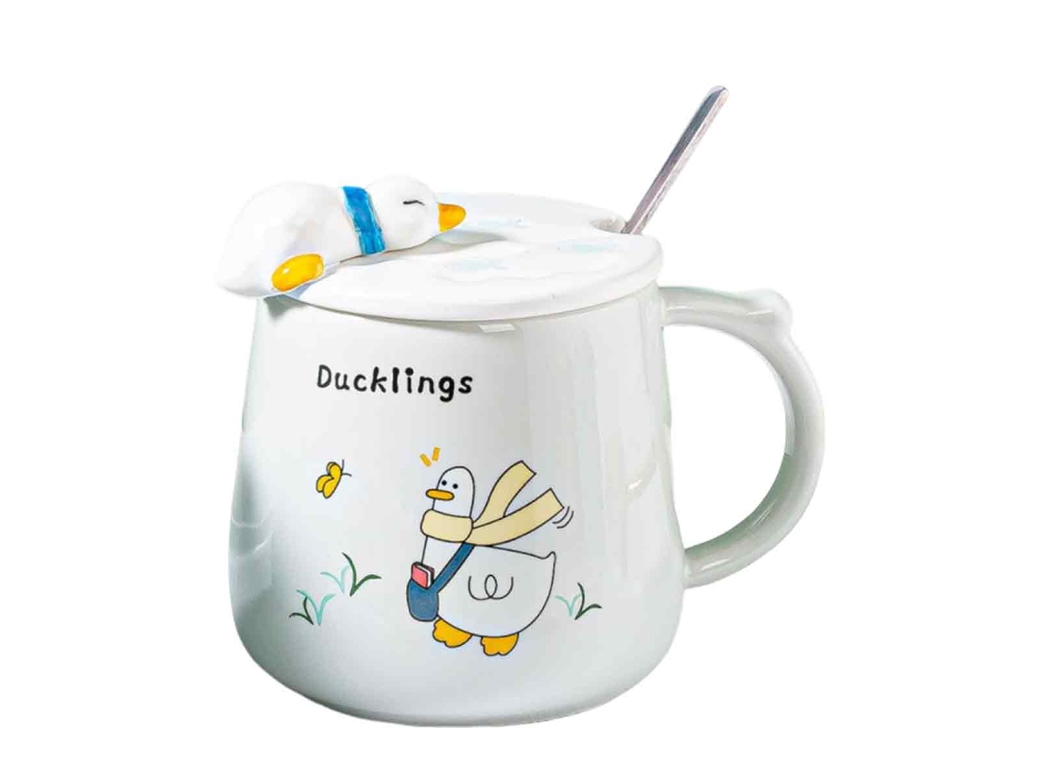 Caneca Cerâmica de Pato 350Ml Presente Caneca para Café Da Manhã em Casa NEVEANCE